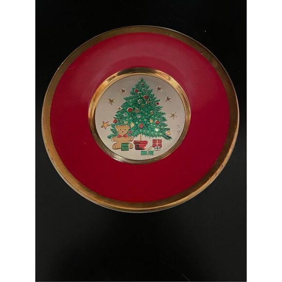 Vintage Himark Chokin Christmas Plate - Picture 1 of 2
